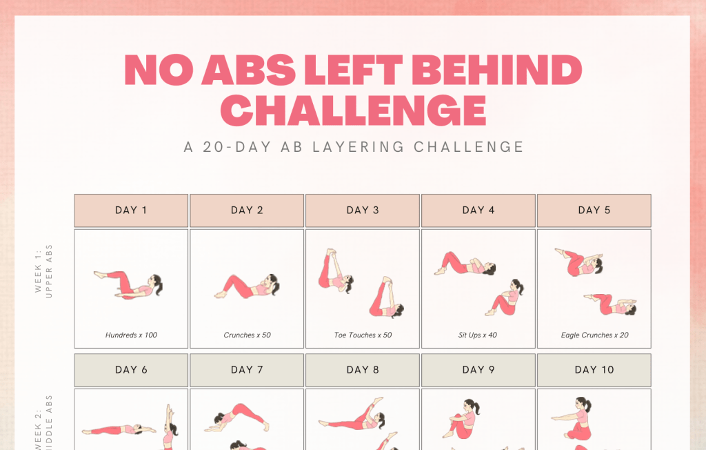 no abs left behind challenge blogilates feature image